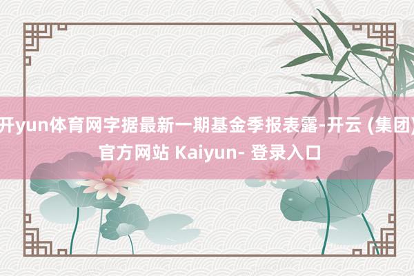 开yun体育网字据最新一期基金季报表露-开云 (集团) 官方网站 Kaiyun- 登录入口