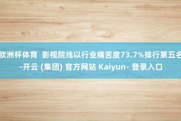 欧洲杯体育  影视院线以行业痛苦度73.7%排行第五名-开云 (集团) 官方网站 Kaiyun- 登录入口