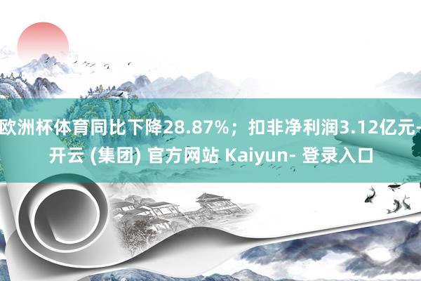 欧洲杯体育同比下降28.87%；扣非净利润3.12亿元-开云 (集团) 官方网站 Kaiyun- 登录入口