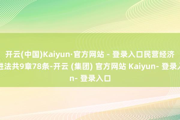开云(中国)Kaiyun·官方网站 - 登录入口民营经济促进法共9章78条-开云 (集团) 官方网站 Kaiyun- 登录入口