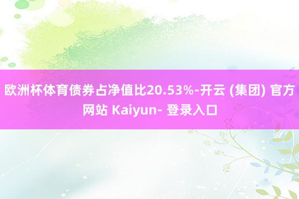 欧洲杯体育债券占净值比20.53%-开云 (集团) 官方网站 Kaiyun- 登录入口
