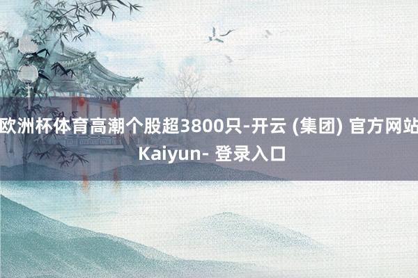 欧洲杯体育高潮个股超3800只-开云 (集团) 官方网站 Kaiyun- 登录入口